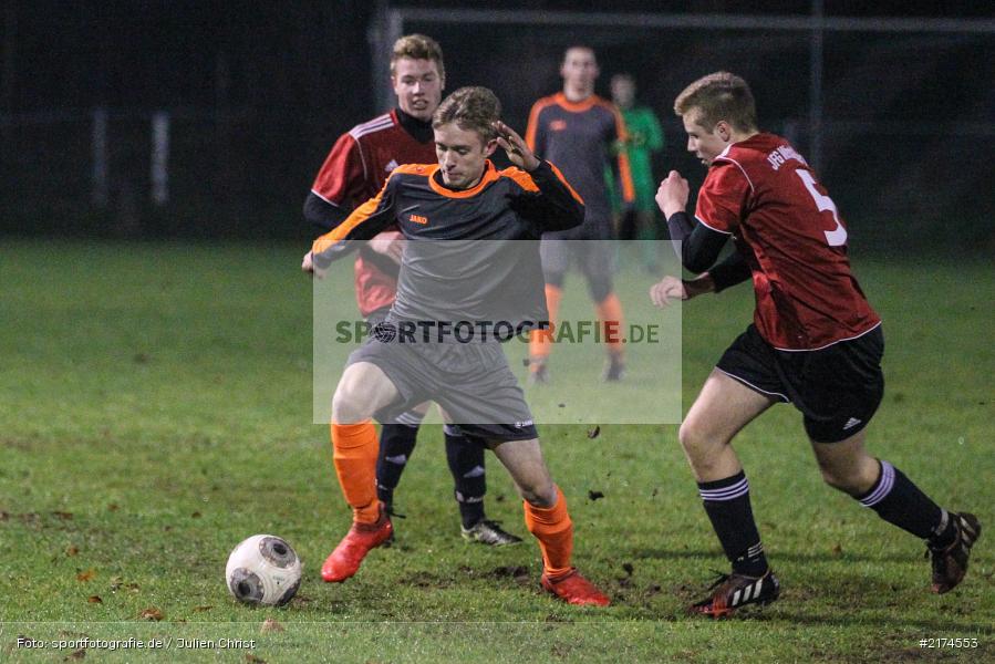 Tim Hofbauer, Konstantin Hedrich, 23.11.2016, Fussball, U19 Bezirksoberliga, JFG Werntal Kicker, JFG Kreis Karlstadt - Bild-ID: 2174553