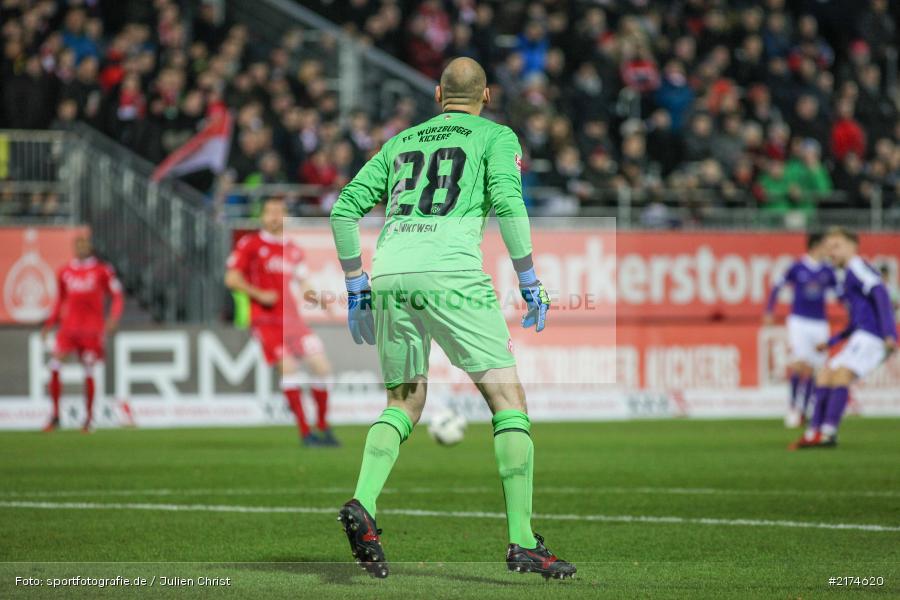 Robert Wulnikowski, Würzburg, flyeralarm Arena, 25.11.2016, Fussball, 2. Bundesliga, FC Erzgebirga Aue, FC Würzburger Kickers - Bild-ID: 2174620