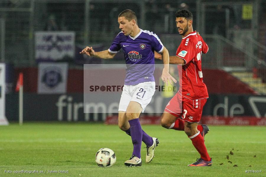 Adam Susac, Elia Soriano, Würzburg, flyeralarm Arena, 25.11.2016, Fussball, 2. Bundesliga, FC Erzgebirga Aue, FC Würzburger Kickers - Bild-ID: 2174639