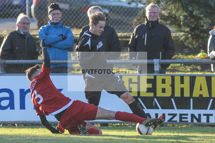 Marius Diwersi, Dominik Bathon, TuS Röllbach, TSV Karlburg, Landesliga Nordwest, Fussball, 03.12.2016 - Bild-ID: 2174813