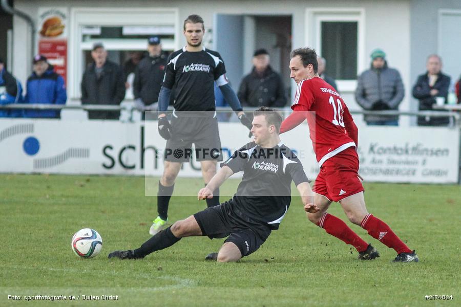 Alexander Grimm, Maurice Kübert, TuS Röllbach, TSV Karlburg, Landesliga Nordwest, Fussball, 03.12.2016 - Bild-ID: 2174824