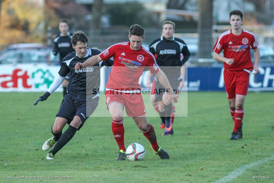 Rene Hagendorf, Tobias Wießmann, TuS Röllbach, TSV Karlburg, Landesliga Nordwest, Fussball, 03.12.2016 - Bild-ID: 2174833 Rene Hagendorf, Tobias Wießmann, TuS Röllbach, TSV Karlburg, Landesliga Nordwest, Fussball, 03.12.2016 - Bild-ID: 2174833