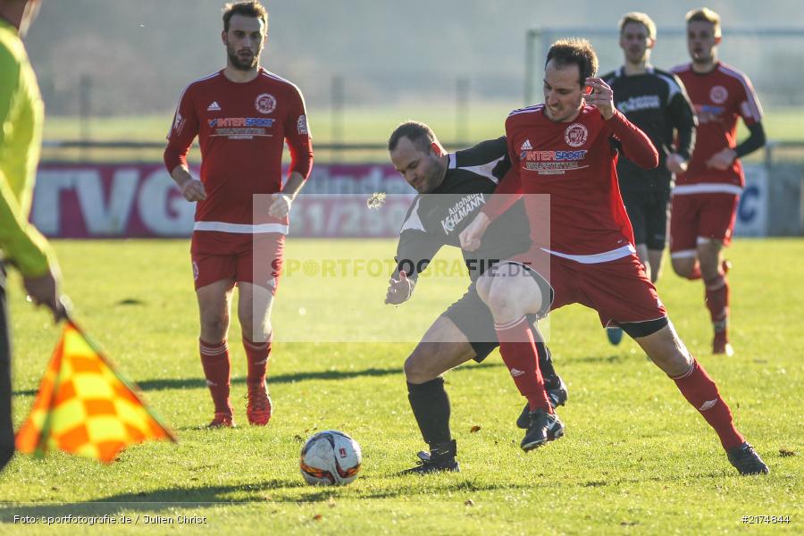 Steffen Lehofer, Florian Grimm, TuS Röllbach, TSV Karlburg, Landesliga Nordwest, Fussball, 03.12.2016 - Bild-ID: 2174844