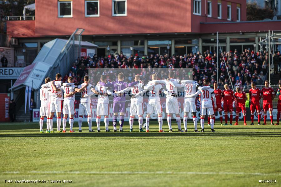 Chapecoense, Schweigeminute, flyeralarm Arena, Fortuna Düsseldorf, FC Würzburger Kickers, 2. Bundesliga, 04.12.2016 - Bild-ID: 2174890
