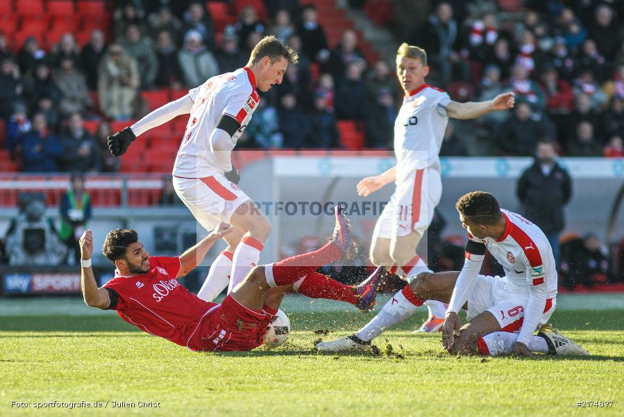 Kevin Akpoguma, Elia Soriano, flyeralarm Arena, Fortuna Düsseldorf, FC Würzburger Kickers, 2. Bundesliga, 04.12.2016 - Bild-ID: 2174897