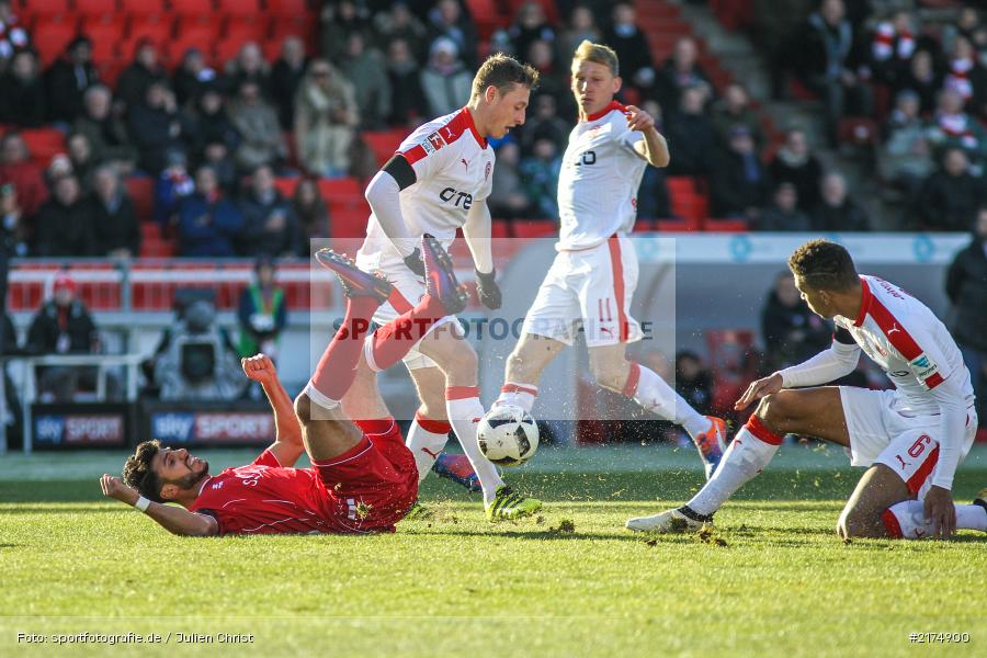 Kevin Akpoguma, Elia Soriano, flyeralarm Arena, Fortuna Düsseldorf, FC Würzburger Kickers, 2. Bundesliga, 04.12.2016 - Bild-ID: 2174900