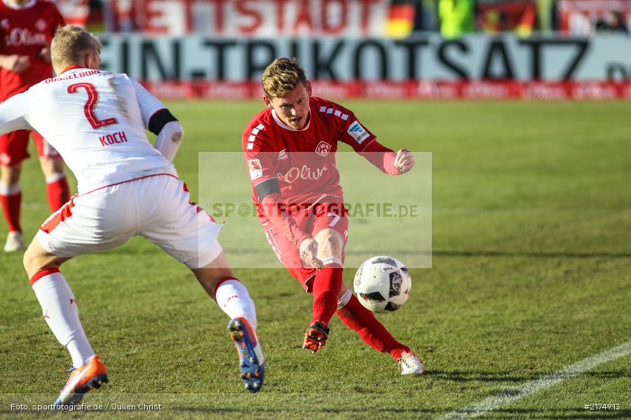 Julian Koch, Felix Müller, flyeralarm Arena, Fortuna Düsseldorf, FC Würzburger Kickers, 2. Bundesliga, 04.12.2016 - Bild-ID: 2174913