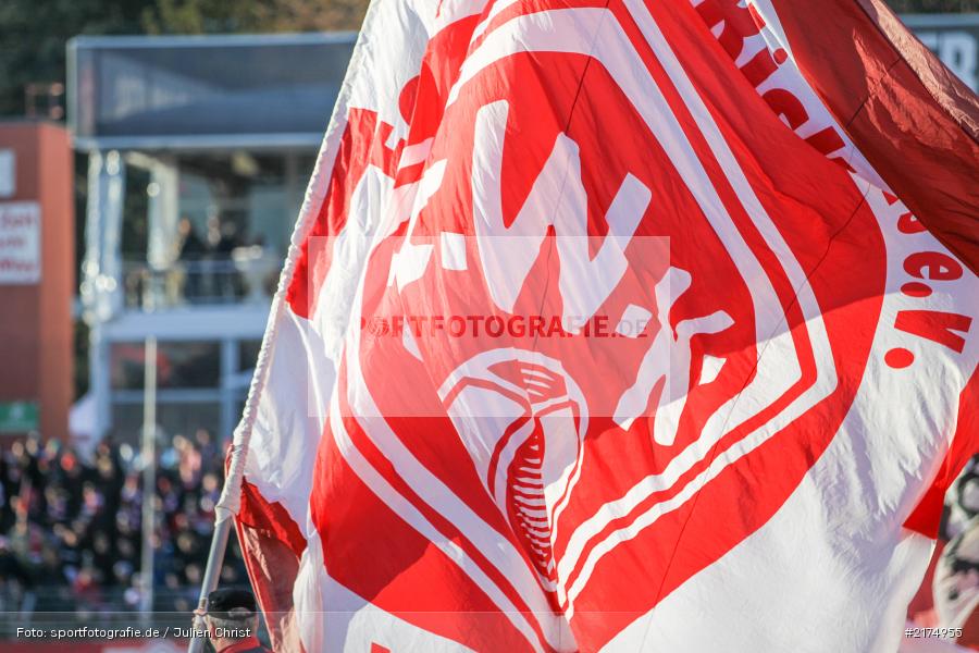 Kickers, FWK-Fahne, flyeralarm Arena, Fortuna Düsseldorf, FC Würzburger Kickers, 2. Bundesliga, 04.12.2016 - Bild-ID: 2174955