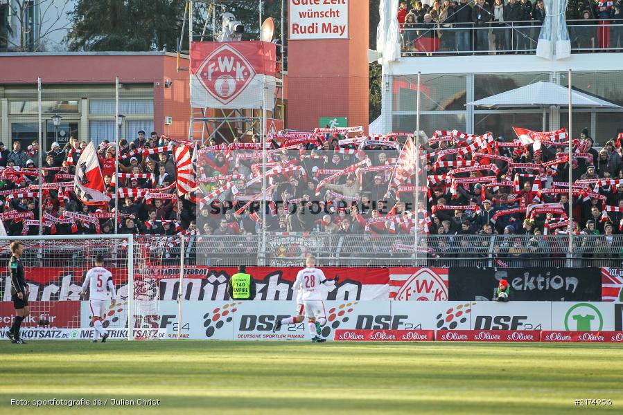 B-Block Würzburg, flyeralarm Arena, Fortuna Düsseldorf, FC Würzburger Kickers, 2. Bundesliga, 04.12.2016 - Bild-ID: 2174956