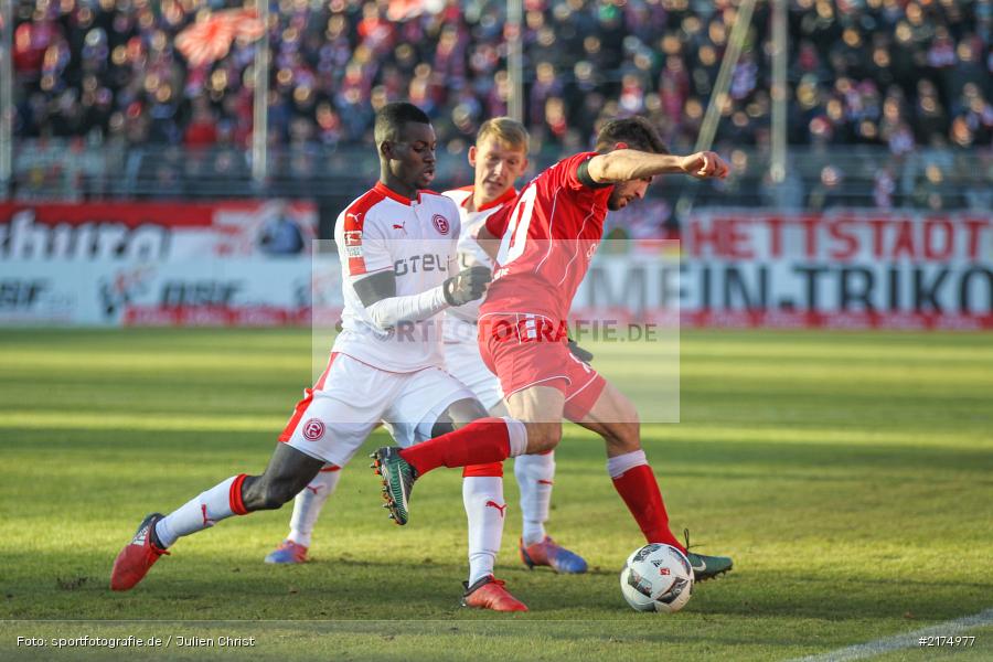Nejmeddin Daghfous, Ihlas Bebou, flyeralarm Arena, Fortuna Düsseldorf, FC Würzburger Kickers, 2. Bundesliga, 04.12.2016 - Bild-ID: 2174977