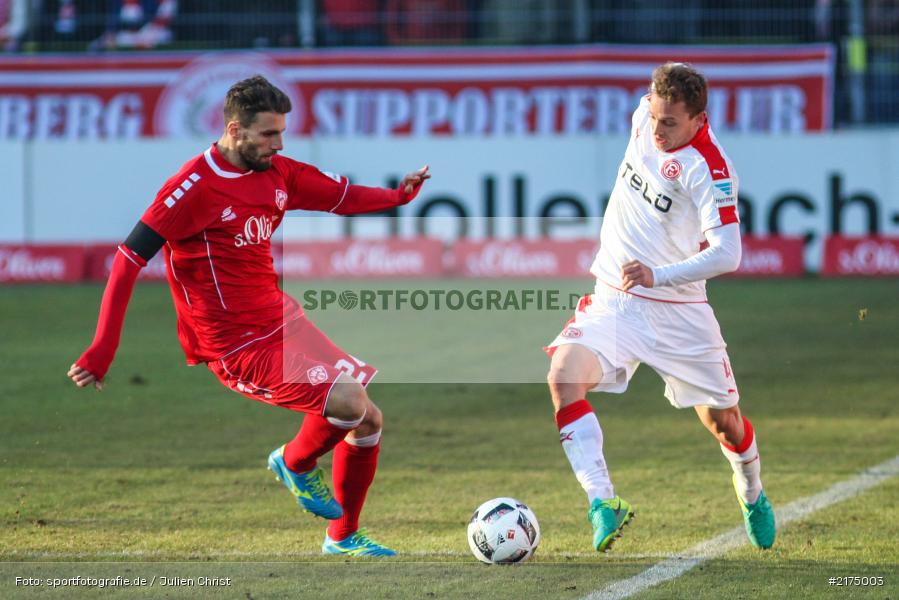 Julian Schauerte, Valdet Rama, flyeralarm Arena, Fortuna Düsseldorf, FC Würzburger Kickers, 2. Bundesliga, 04.12.2016 - Bild-ID: 2175003