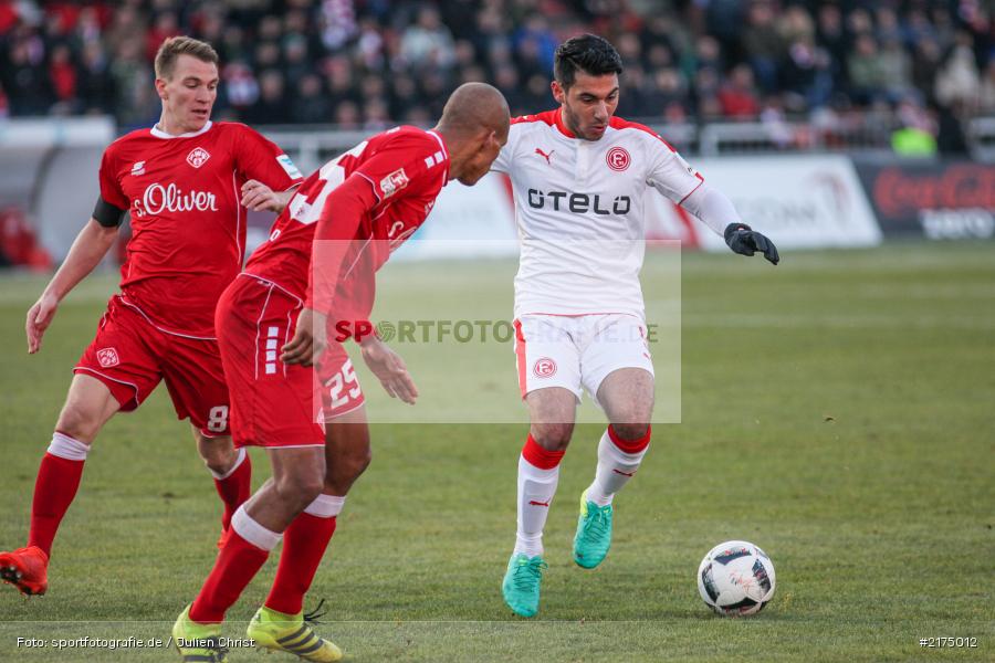 Özkan Yildirim, Emanuel Taffertshofer, flyeralarm Arena, Fortuna Düsseldorf, FC Würzburger Kickers, 2. Bundesliga, 04.12.2016 - Bild-ID: 2175012