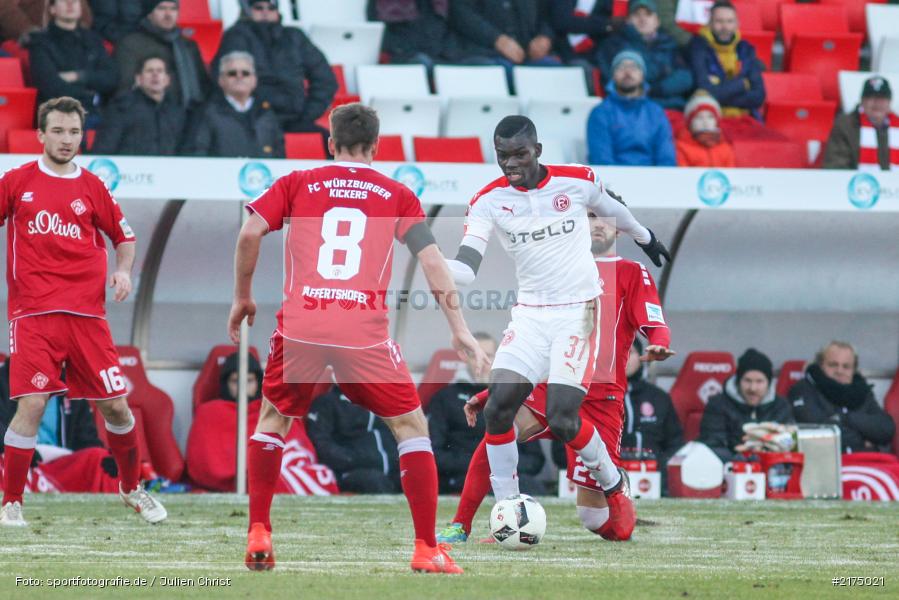 Emanuel Taffertshofer, Ihlas Bebou, flyeralarm Arena, Fortuna Düsseldorf, FC Würzburger Kickers, 2. Bundesliga, 04.12.2016 - Bild-ID: 2175021