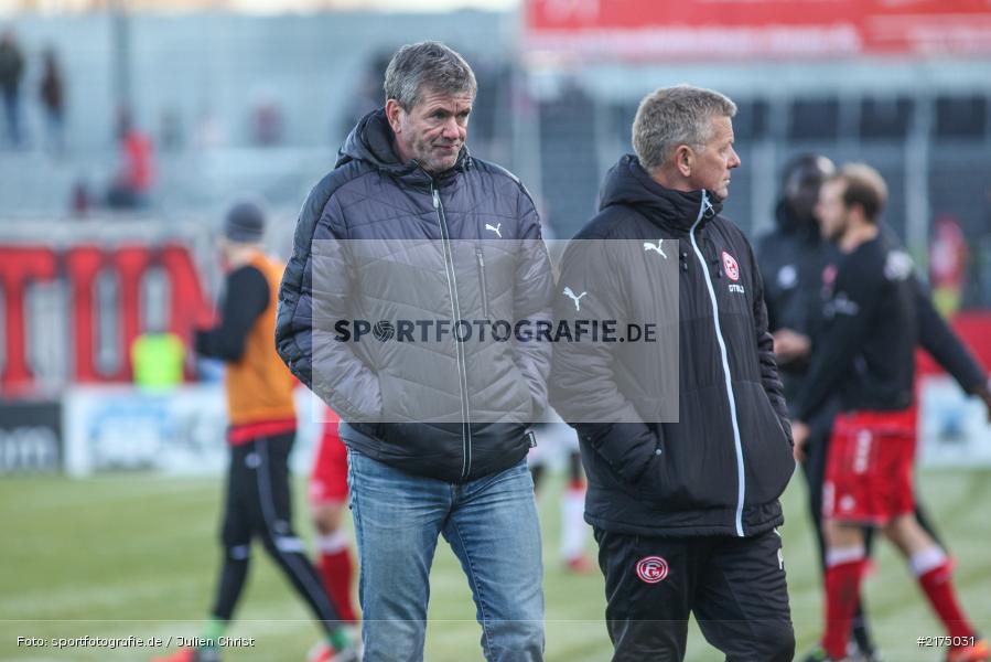 Peter Hermann, Friedhelm Funkel, flyeralarm Arena, Fortuna Düsseldorf, FC Würzburger Kickers, 2. Bundesliga, 04.12.2016 - Bild-ID: 2175031