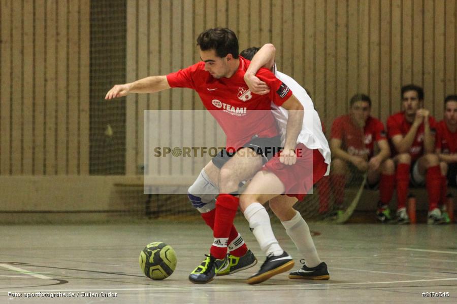 Jonas Rösch, Niklas Englert, Fussball, 17.12.2016, SG Burgsinn, FC Ruppertshütten, Burgsinn, Mitternachtsturnier - Bild-ID: 2176345