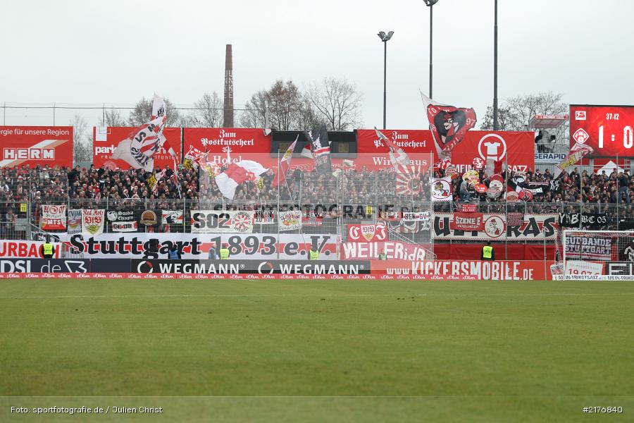 Fanblock, VfB Stuttgart, FWK 1907, Würzburg, 2. Bundesliga, flyeralarm Arena, FC Würzburger Kickers - Bild-ID: 2176840