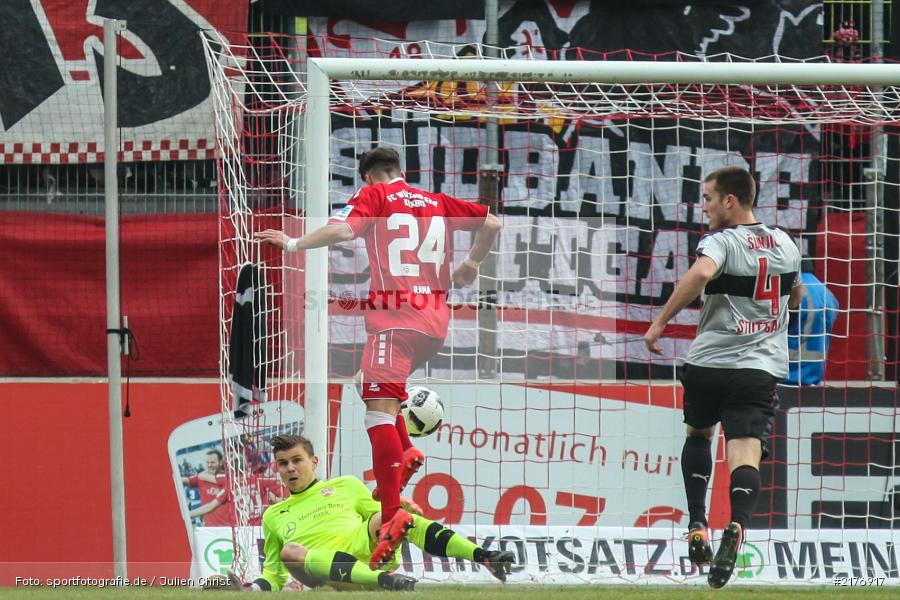 Mitch Langerak, Valdet Rama, VfB Stuttgart, FWK 1907, Würzburg, 2. Bundesliga, flyeralarm Arena, FC Würzburger Kickers - Bild-ID: 2176917