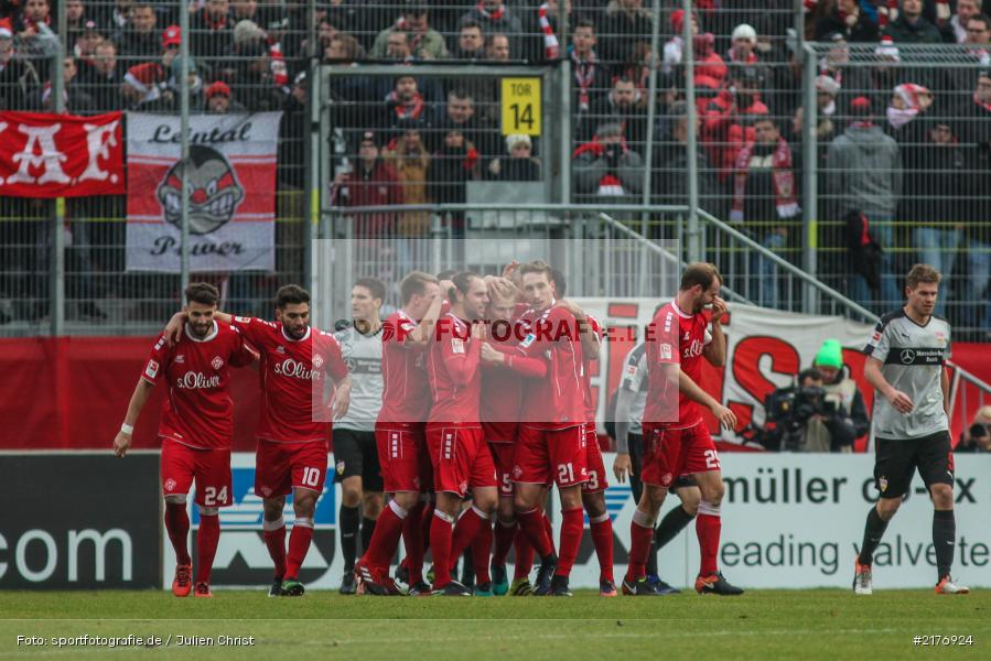 Torjubel, VfB Stuttgart, FWK 1907, Würzburg, 2. Bundesliga, flyeralarm Arena, FC Würzburger Kickers - Bild-ID: 2176924