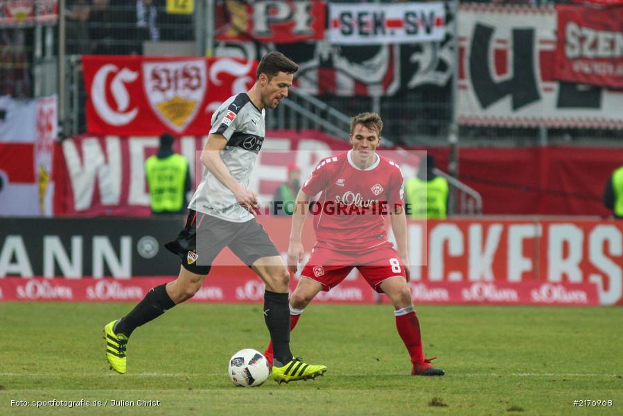 Emanuel Taffertshofer, Christian Gentner, VfB Stuttgart, FWK 1907, Würzburg, 2. Bundesliga, flyeralarm Arena, FC Würzburger Kickers - Bild-ID: 2176968
