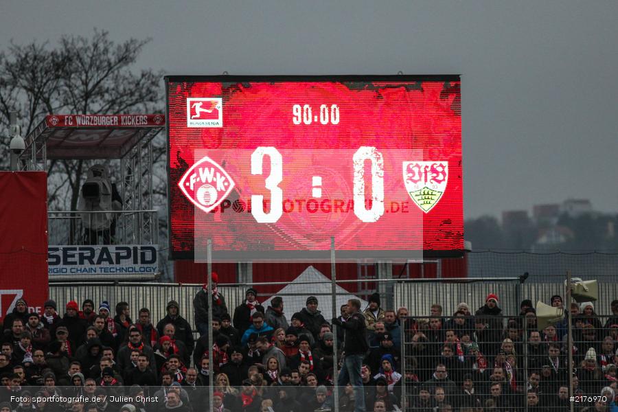 Endstand, VfB Stuttgart, FWK 1907, Würzburg, 2. Bundesliga, flyeralarm Arena, FC Würzburger Kickers - Bild-ID: 2176970