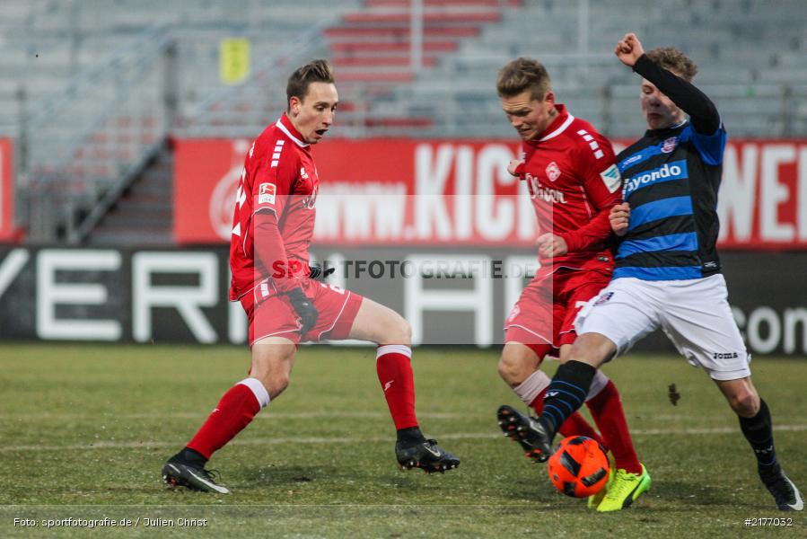 Noah Schmitt, Tobias Schröck, Felix Müller, 07.01.2017, Flyeralarm-Arena, Freundschaftsspiel, FSV Frankfurt, FC Würzburger Kickers - Bild-ID: 2177032