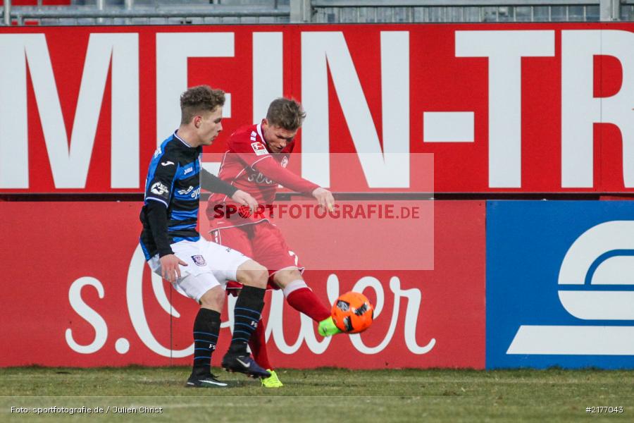 Felix Müller, Noah Schmitt, 07.01.2017, Flyeralarm-Arena, Freundschaftsspiel, FSV Frankfurt, FC Würzburger Kickers - Bild-ID: 2177043