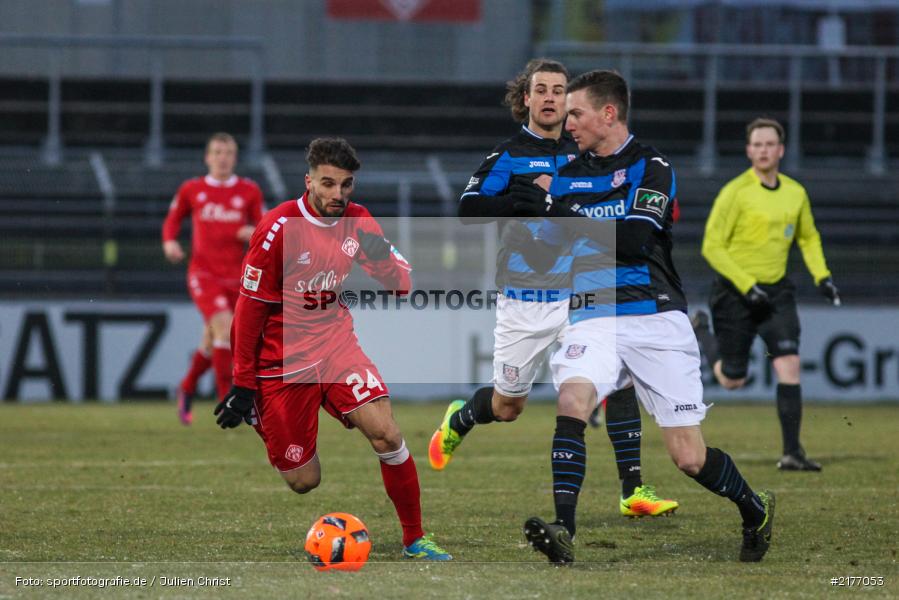 Valdet Rama, Steffen Schäfer, 07.01.2017, Flyeralarm-Arena, Freundschaftsspiel, FSV Frankfurt, FC Würzburger Kickers - Bild-ID: 2177053