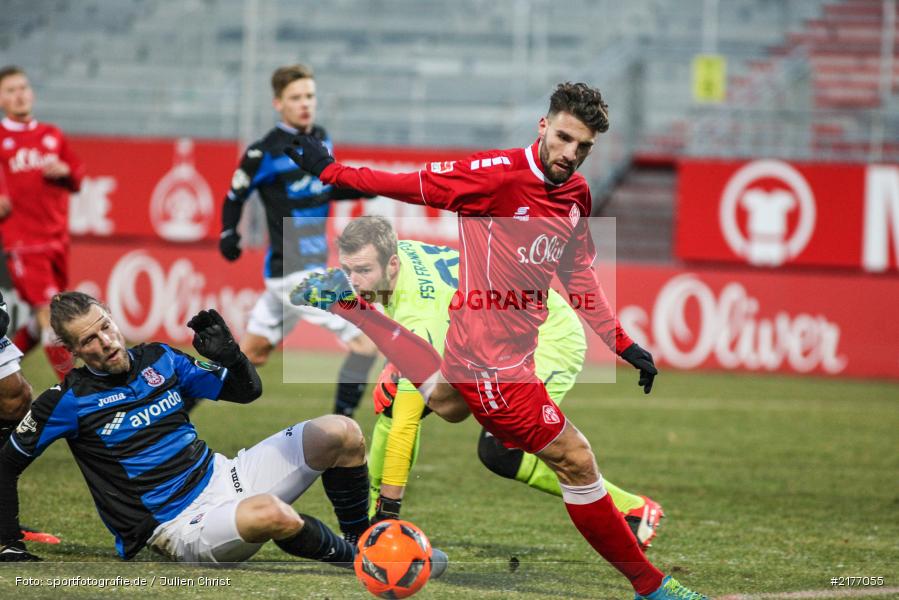 Valdet Rama, Marc Heitmeier, Sören Pirson, 07.01.2017, Flyeralarm-Arena, Freundschaftsspiel, FSV Frankfurt, FC Würzburger Kickers - Bild-ID: 2177055