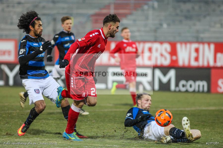 Valdet Rama, Marc Heitmeier, 07.01.2017, Flyeralarm-Arena, Freundschaftsspiel, FSV Frankfurt, FC Würzburger Kickers - Bild-ID: 2177057