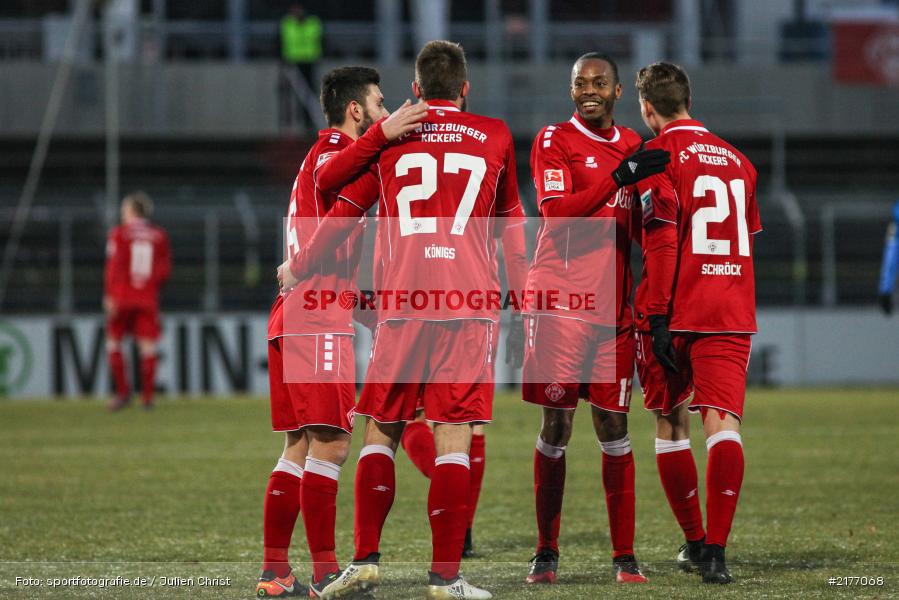 Torjubel, Marco Königs, 07.01.2017, Flyeralarm-Arena, Freundschaftsspiel, FSV Frankfurt, FC Würzburger Kickers - Bild-ID: 2177068