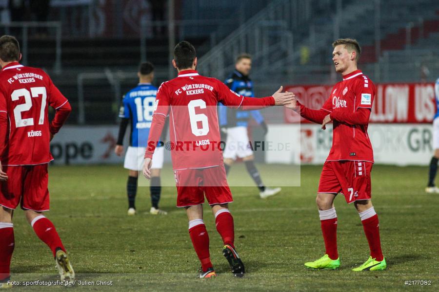 Anastasios Lagos, Felix Müller, 07.01.2017, Flyeralarm-Arena, Freundschaftsspiel, FSV Frankfurt, FC Würzburger Kickers - Bild-ID: 2177082