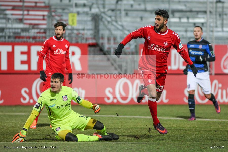Jannis Pellowski, Elia Soriano, 07.01.2017, Flyeralarm-Arena, Freundschaftsspiel, FSV Frankfurt, FC Würzburger Kickers - Bild-ID: 2177099