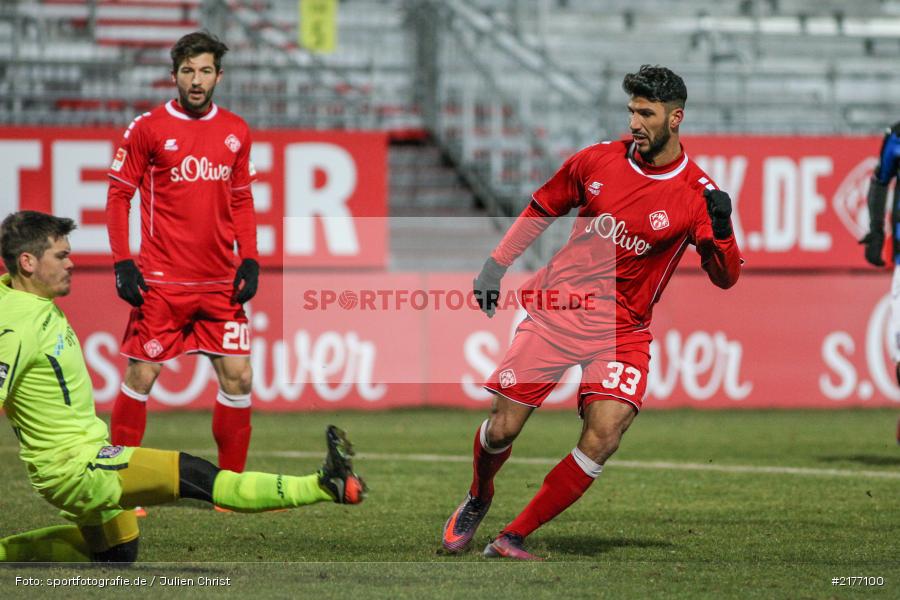 Jannis Pellowski, Elia Soriano, 07.01.2017, Flyeralarm-Arena, Freundschaftsspiel, FSV Frankfurt, FC Würzburger Kickers - Bild-ID: 2177100
