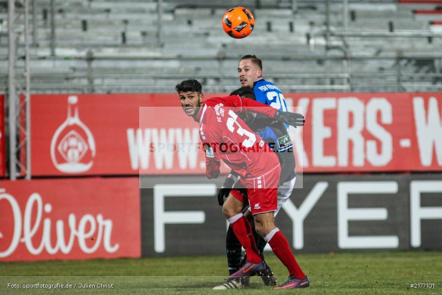 Elia Soriano, Fabian Burdenski, 07.01.2017, Flyeralarm-Arena, Freundschaftsspiel, FSV Frankfurt, FC Würzburger Kickers - Bild-ID: 2177101