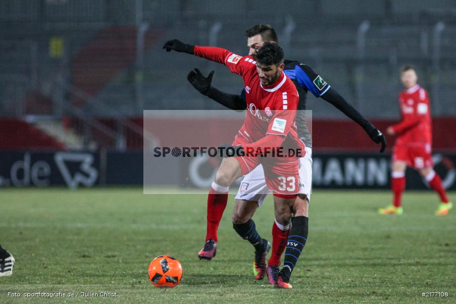 Elia Soriano, 07.01.2017, Flyeralarm-Arena, Freundschaftsspiel, FSV Frankfurt, FC Würzburger Kickers - Bild-ID: 2177108