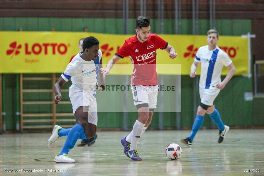 Lawrence Uwalaka, Raphael Fuss, SG Buchbrunn-Mainstockheim, FG Marktbreit-Martinsheim, 14.01.2017, Hallenfußball, Karlstadt, Kreisendturnier - Bild-ID: 2177565