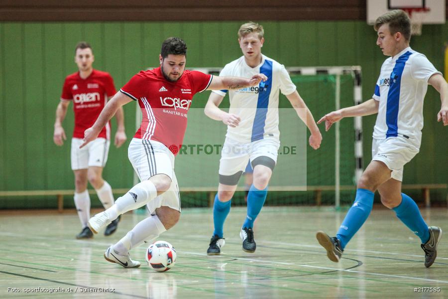 Philipp Hoos, Jonas Fuchs, SG Buchbrunn-Mainstockheim, FG Marktbreit-Martinsheim, 14.01.2017, Hallenfußball, Karlstadt, Kreisendturnier - Bild-ID: 2177585