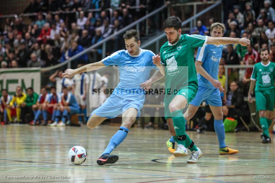 Tobias Rebhan, Michael Winkler, TSV Frickenhausen, FG FV Karlstadt, 14.01.2017, Hallenfußball, Karlstadt, Kreisendturnier - Bild-ID: 2177605 Tobias Rebhan, Michael Winkler, TSV Frickenhausen, FG FV Karlstadt, 14.01.2017, Hallenfußball, Karlstadt, Kreisendturnier - Bild-ID: 2177605