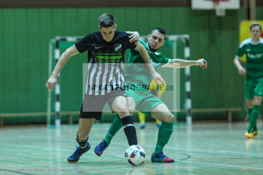 Maximilian Köstler, Atilla Aydogdu, TSV Retzbach, FV Karlstadt, Kleines Finale, 14.01.2017, Hallenfußball, Karlstadt, Kreisendturnier - Bild-ID: 2177668