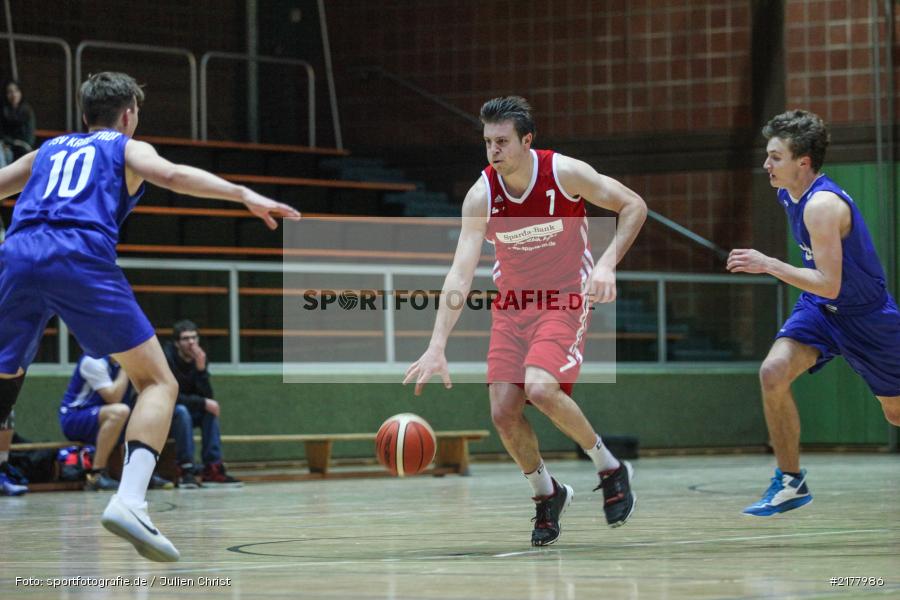 Tim Eisenberger, M. Weißhaar, Erwin-Ammann-Halle, 21.01.2017, Bayernpokal, Basketball, VfL Baskets Treuchlingen, TSV Karlstadt - Bild-ID: 2177986