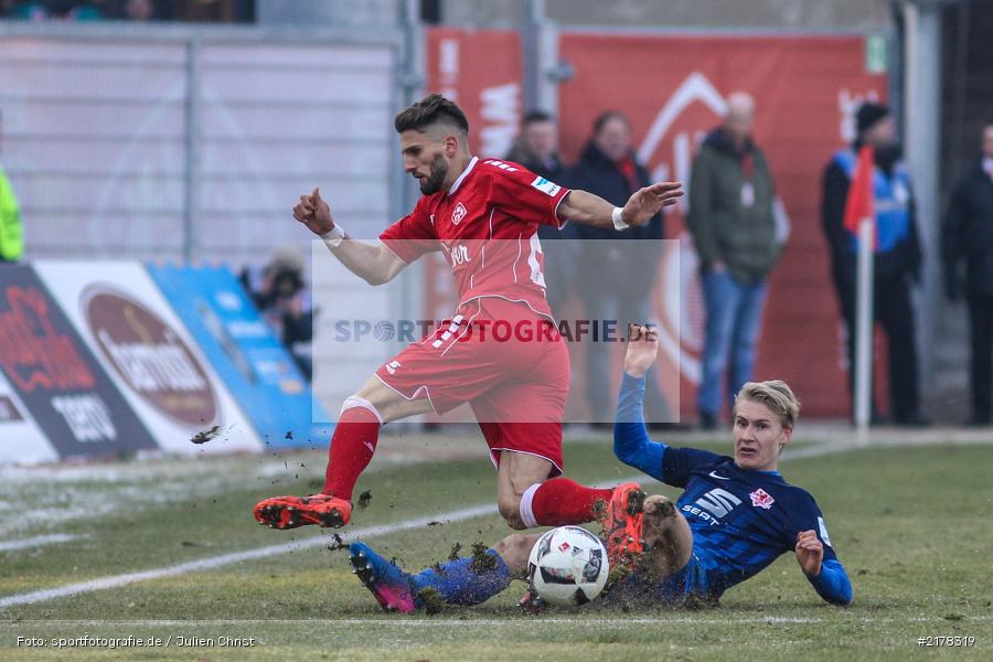 Maximilian Sauer, Valdet Rama, 28.01.2017, 2. Bundesliga, Eintracht Braunschweig, FC Würzburger Kickers - Bild-ID: 2178319