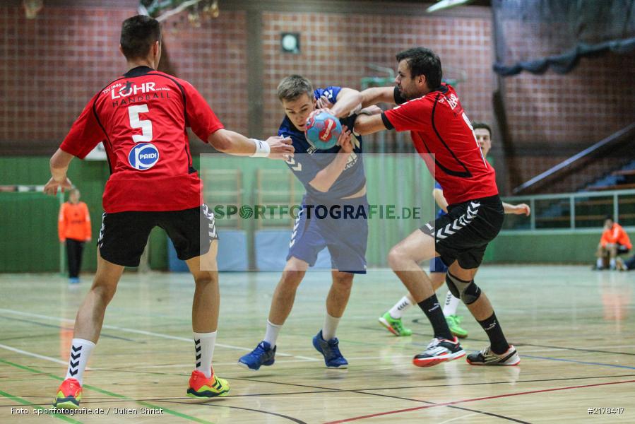Michael Roth, Adrian Schwab, 05.02.2017, Handball, Bezirksliga Nord, Derby, TSV Lohr III, TSV Karlstadt - Bild-ID: 2178417 Michael Roth, Adrian Schwab, 05.02.2017, Handball, Bezirksliga Nord, Derby, TSV Lohr III, TSV Karlstadt - Bild-ID: 2178417