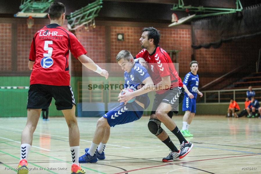 Michael Roth, Adrian Schwab, 05.02.2017, Handball, Bezirksliga Nord, Derby, TSV Lohr III, TSV Karlstadt - Bild-ID: 2178419 Michael Roth, Adrian Schwab, 05.02.2017, Handball, Bezirksliga Nord, Derby, TSV Lohr III, TSV Karlstadt - Bild-ID: 2178419