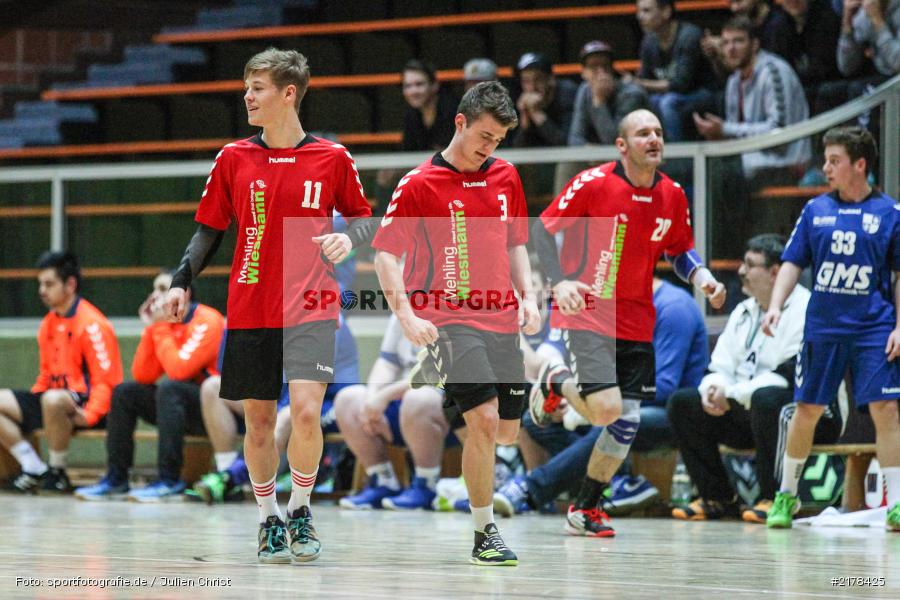 Johannes Rützel, Tim Mill, Lorenz Schmitt, 05.02.2017, Handball, Bezirksliga Nord, Derby, TSV Lohr III, TSV Karlstadt - Bild-ID: 2178425 Johannes Rützel, Tim Mill, Lorenz Schmitt, 05.02.2017, Handball, Bezirksliga Nord, Derby, TSV Lohr III, TSV Karlstadt - Bild-ID: 2178425