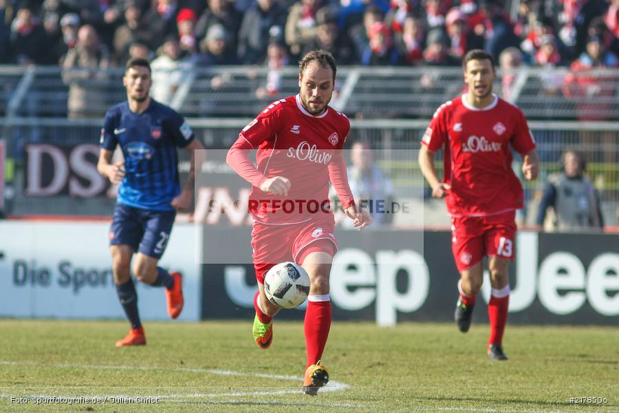 Rico Benatelli, 11.02.2017, Dallenberg, flyeralarm Arena, Fussball, 2. Bundesliga, 1. FC Heidenheim 1846, FC Würzburger Kickers - Bild-ID: 2178506