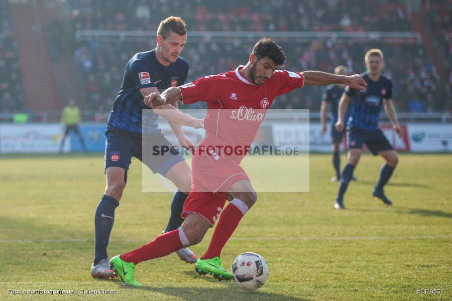 Mathias Wittek, Elia Soriano, 11.02.2017, Dallenberg, flyeralarm Arena, Fussball, 2. Bundesliga, 1. FC Heidenheim 1846, FC Würzburger Kickers - Bild-ID: 2178532 Mathias Wittek, Elia Soriano, 11.02.2017, Dallenberg, flyeralarm Arena, Fussball, 2. Bundesliga, 1. FC Heidenheim 1846, FC Würzburger Kickers - Bild-ID: 2178532