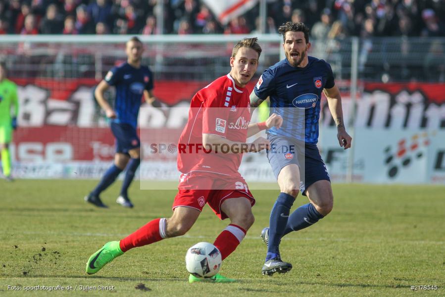 Tobias Schröck, Norman Theuerkauf, 11.02.2017, Dallenberg, flyeralarm Arena, Fussball, 2. Bundesliga, 1. FC Heidenheim 1846, FC Würzburger Kickers - Bild-ID: 2178545 Tobias Schröck, Norman Theuerkauf, 11.02.2017, Dallenberg, flyeralarm Arena, Fussball, 2. Bundesliga, 1. FC Heidenheim 1846, FC Würzburger Kickers - Bild-ID: 2178545