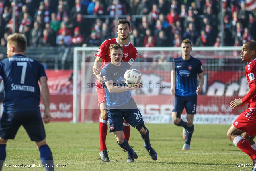 Lukas Fröde, Marcel Titsch-Rivero, 11.02.2017, Dallenberg, flyeralarm Arena, Fussball, 2. Bundesliga, 1. FC Heidenheim 1846, FC Würzburger Kickers - Bild-ID: 2178549 Lukas Fröde, Marcel Titsch-Rivero, 11.02.2017, Dallenberg, flyeralarm Arena, Fussball, 2. Bundesliga, 1. FC Heidenheim 1846, FC Würzburger Kickers - Bild-ID: 2178549