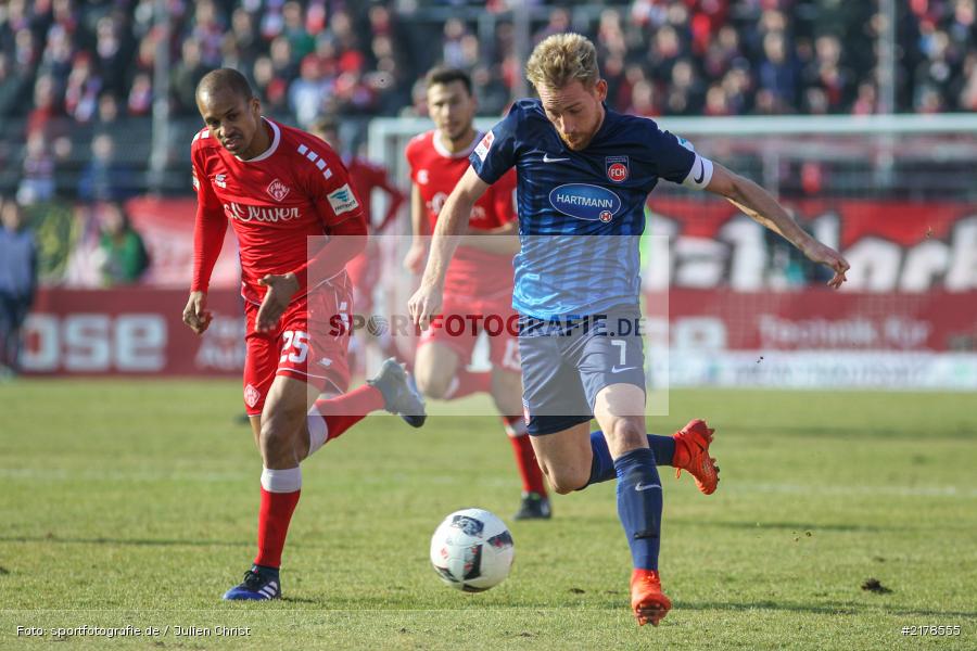 Marc Schnatterer, 11.02.2017, Dallenberg, flyeralarm Arena, Fussball, 2. Bundesliga, 1. FC Heidenheim 1846, FC Würzburger Kickers - Bild-ID: 2178555