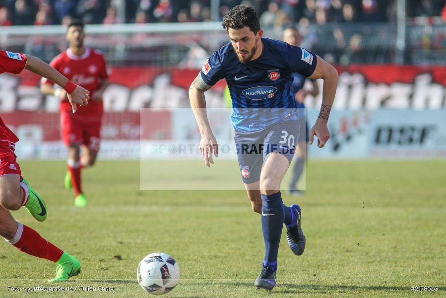 Norman Theuerkauf, 11.02.2017, Dallenberg, flyeralarm Arena, Fussball, 2. Bundesliga, 1. FC Heidenheim 1846, FC Würzburger Kickers - Bild-ID: 2178563